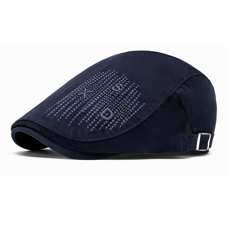 

Вышитая кепка Forward, мужская кепка с козырьком, британская кепка газетчика, весенне-летняя уличная шляпа от солнца, берет, шляпа художника Style2 темно-синий