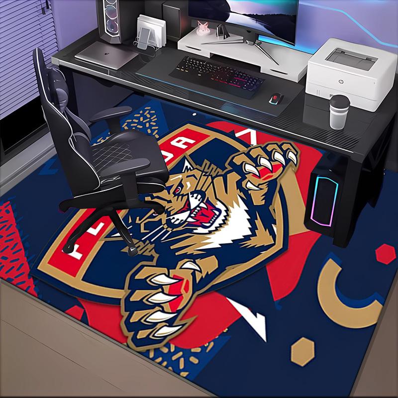 Panthers Team Spirit Floor Mat for Living Room, Game Rooms, Office, Bedroom, Office Floor Mat Playful Design, Christmas fan gifts