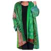 Women Fashion Casual Boho Print Shirt Coat Loose Long Sleeve Cardigan Pocket Top