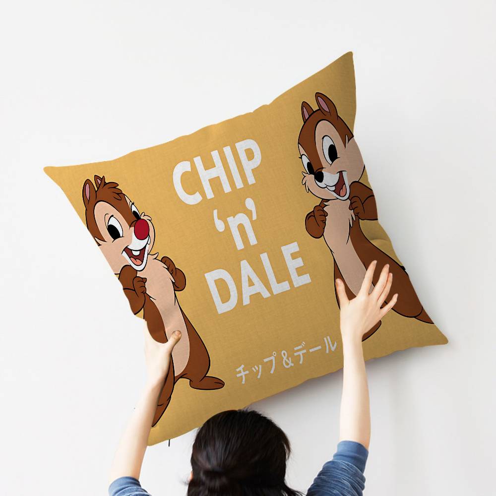 Cartoon C-Chip n D-Dale Stitch Lucky Dragon pillow cover sofa cushion cover home room decoration children gift