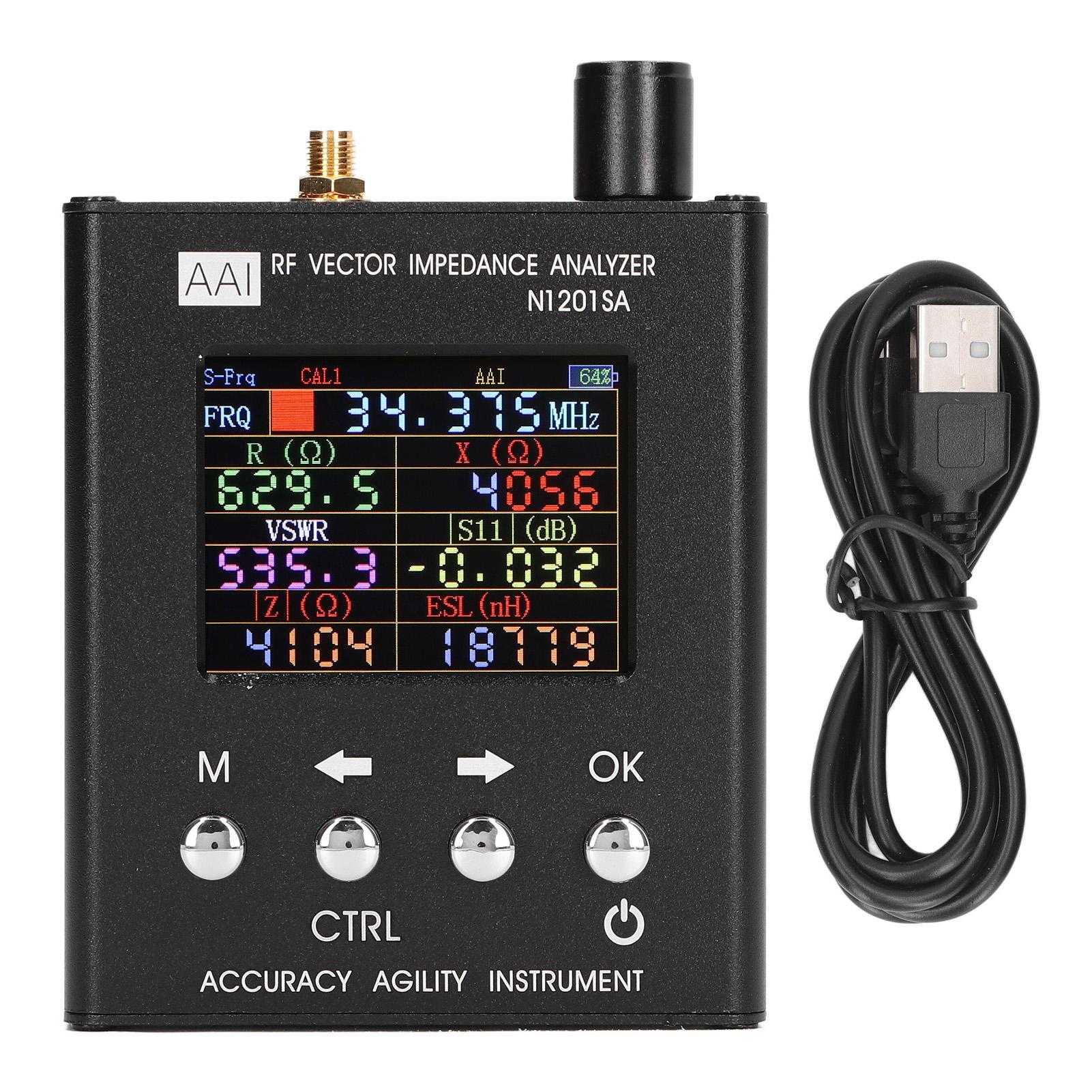 

RF Vector Impedance Analyzer 2,4-дюймовий екран ANT SWR Antenna Analyzer Tester USB Charging