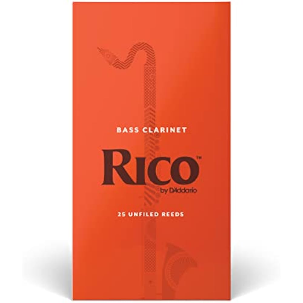 D'Addario WoodWinds Daddario Reed Bass Clarinet RICO REA2535 [Hardness: 3.5] Pack of 25 [Domestic...