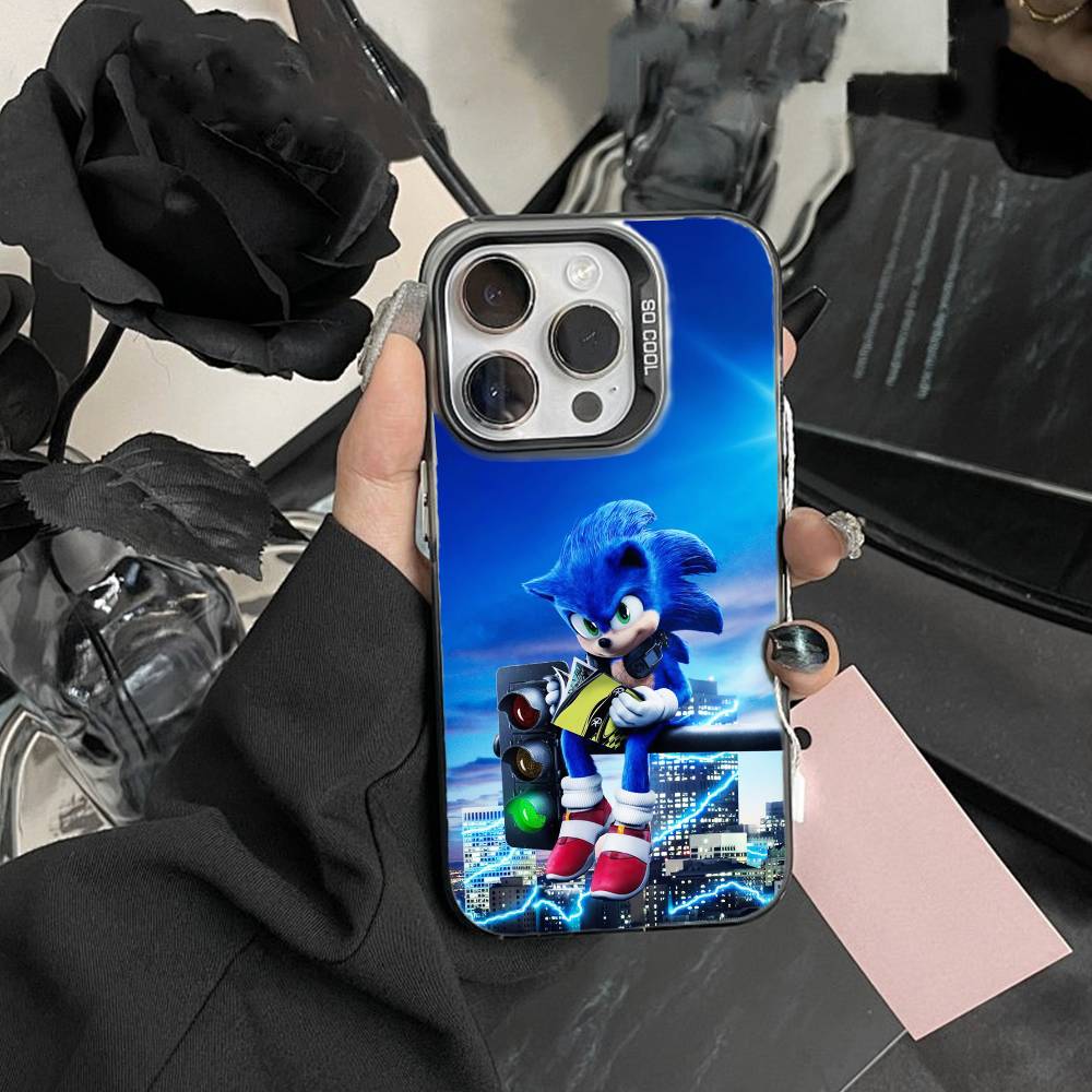 J-Shadow the Hedgehog Phone Case For iPhone17, 16,15,14,13,12 Pro Max Black Candy Matte Shockproof Cover