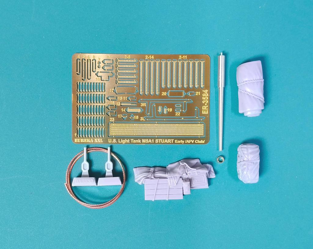 Eureka XXL WWII American M5A1 Stuart Light Tank Upgrade Set AFV Plastic Model Parts 1/35 (Early Model) (for Club) ER-3584 (Military)