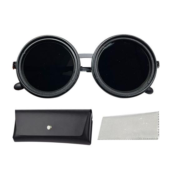 

Солнцезащитные очки с регулируемым затемнением 1-9 передач для мужчин, круглые поляризованные солнцезащитные очки с линзами ND-фильтра, солнцезащитные очки UV400 для рыбалки чёрный