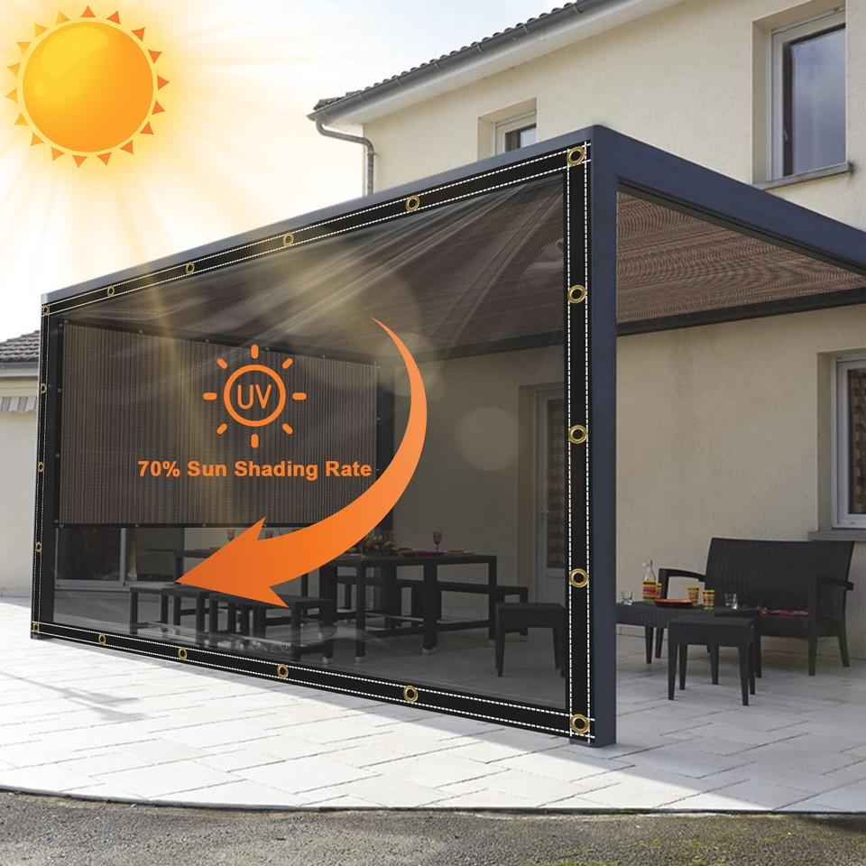 Weatherproof PVC Tarpaulin With Eyelets, UV Protection, Transparent Patio Cover For Plants