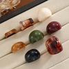 8Pcs/Set Vintage Colorful Resin Rings Set for Women Creative Wide Face Joint Art Ring Personality Finger Jewelry Accessories