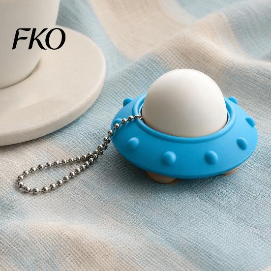 Commuting Stress Relief 3D Printed UFO Decompression Toy, Creative Flying Saucer Fidget Pendant with Shaped Toy Metal Bead Chain for Relief,