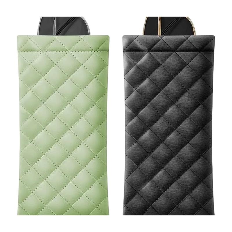 Pack Of 2 Portable PU Glasses Holder Soft Lining Enclosure For Men Women Travel Accessories