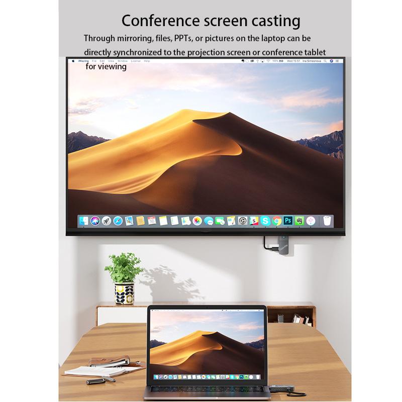 Screen Mirror Wireless Transceiver Wireless HD Transmitter Receiver 50m Extender Receiver for PC TV Projector HD Wireless Transmission System 1080P