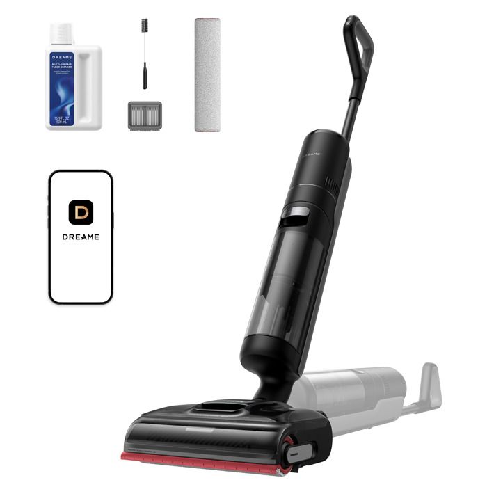 DREAME H15S Aspirateur Laveur, Nettoyage Triple Arête, Bras Robotisé AI, Aspiration 21 000 Pa, Sans Nœud, Portée À Plat À 180°