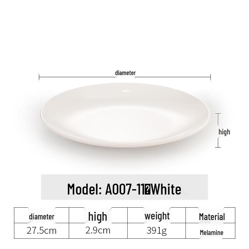 A5 Melamine Imitation Porcelain Round Plate