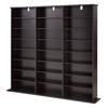 Media Storage Cabinet, 8-Tier DVD Shelf Organizer, 142 X 22 X 130 Cm Multimedia Storage Organizer for CDs, DVDs, Books & Games, CD Shelf for Living
