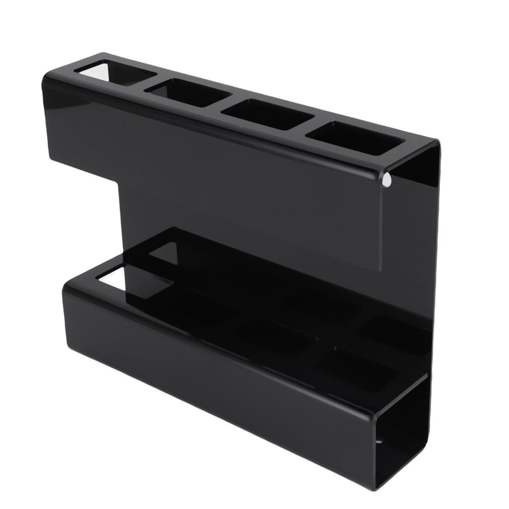 Wall Mount Straw Holder with Adhesive Bottom Drainage Acrylic Cabinet Door Reusable Straw Storage   for Kitchen Tabletop