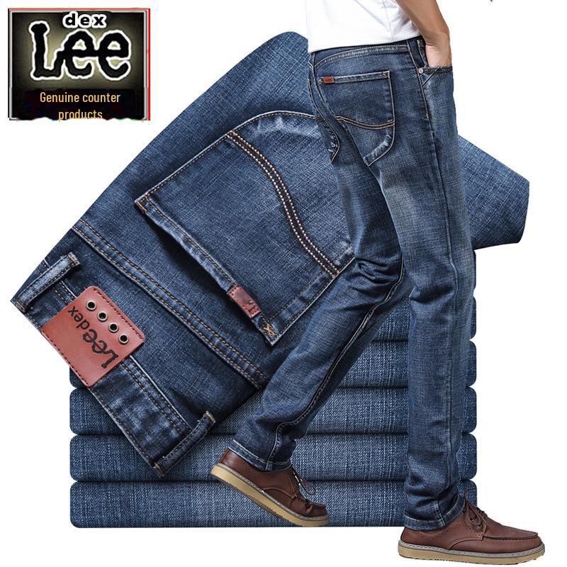 Leedex Herre Vår/Sommer Rettben Elastiske Jeans - Casual og Lettvekt