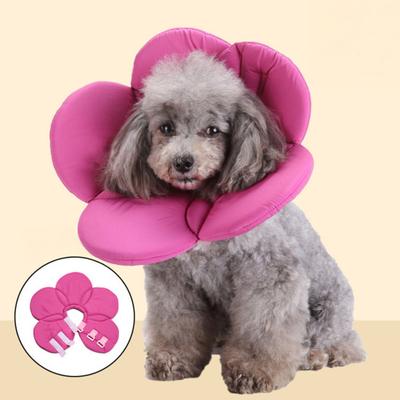 Köpek Tasması Çiçekli Ayarlanabilir Köpek Tasması Ameliyat Sonrası Köpek Tasması Küçük Orta Boy Köpekler ve Kediler İçin Sevimli Yengeç Fil Tasması