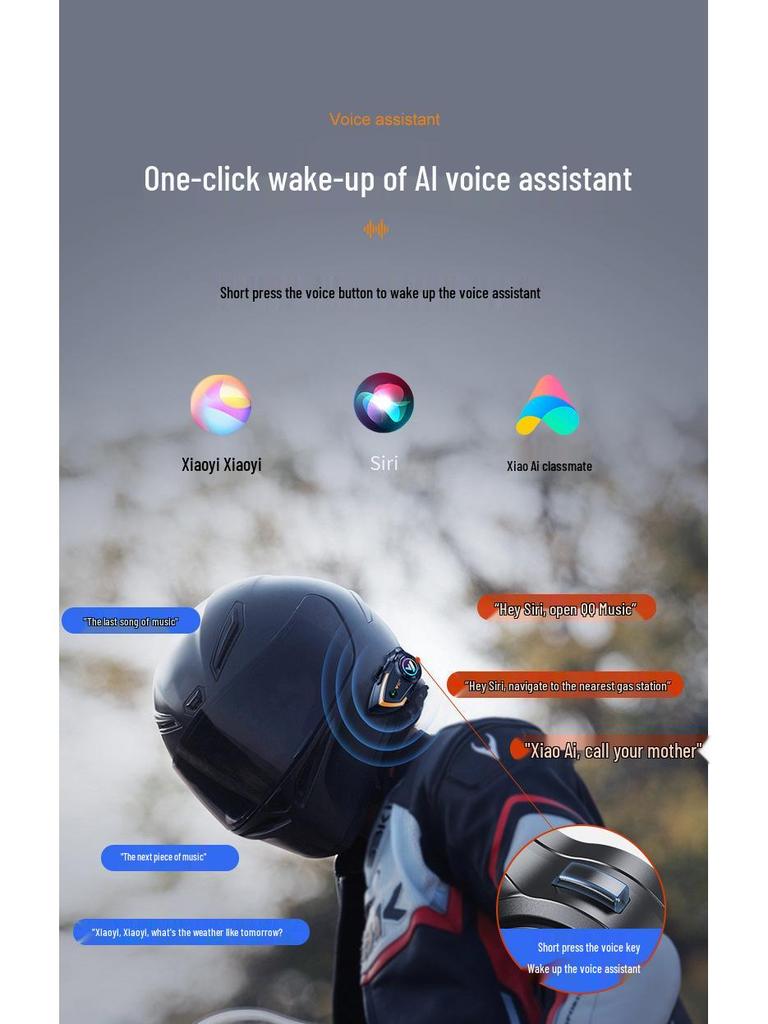 Y80 Bluetooth Helmet Intercom Headset