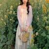 Women's Spring Lace Camisole Dress & Knit Cardigan Set