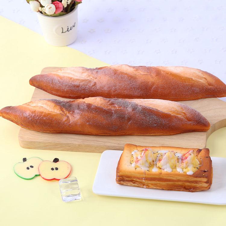 PU European Rye Baguette Bread Display Prop for Home Decor