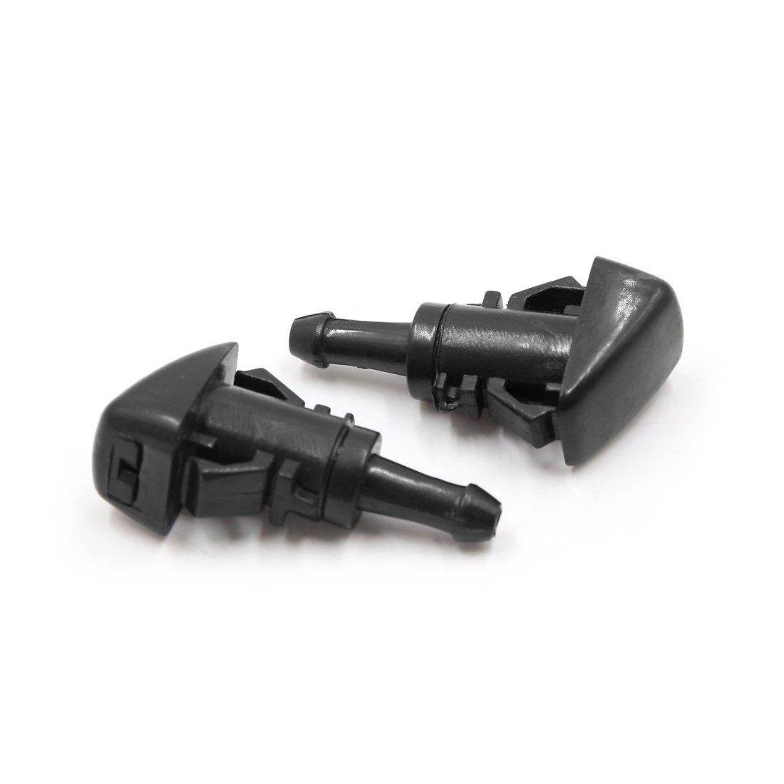 

uxcell Windshield Washer Nozzle Black Plastic Car Wiper Nozzle Compatible with Jeep 2 Pack