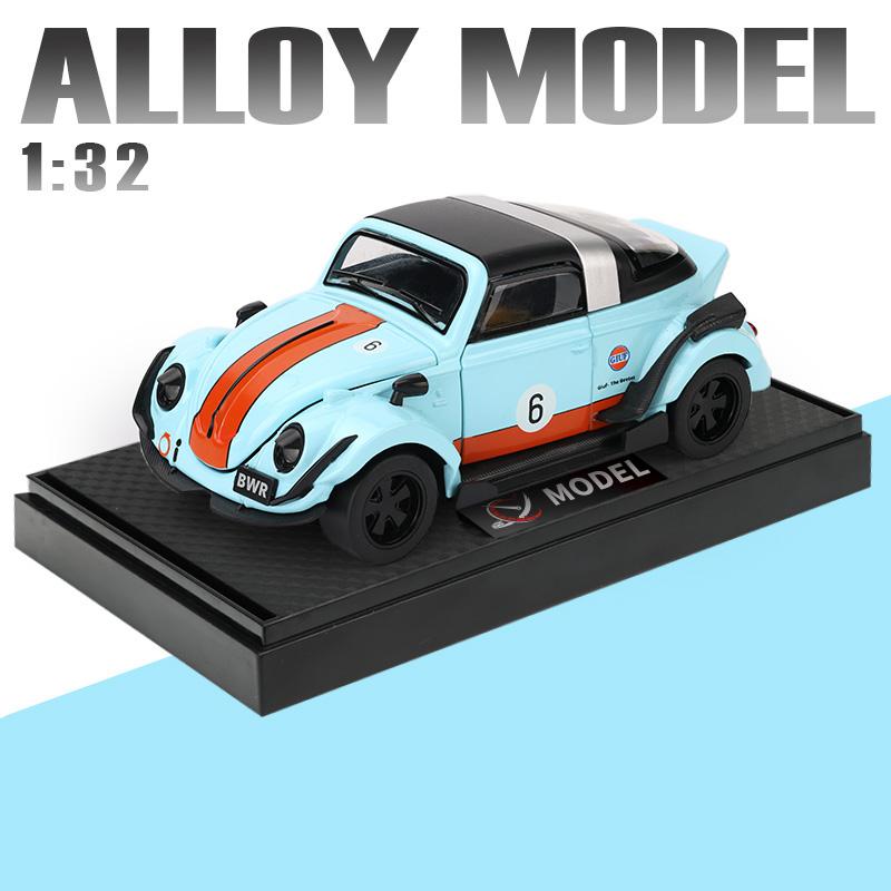 1/32 Scale Volkswagen Beetle Alloy Die-cast Car Model Simulation Retro Classic Car Collection Ornaments Children's Toys Gifts