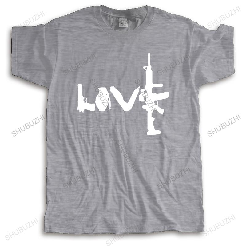 Summer Cotton Black Funny Tshirt Banksy Street Art Love Guns AK-47 AK47 AK New Arrived Man Casual T Shirt Cotton Drop Shipping
