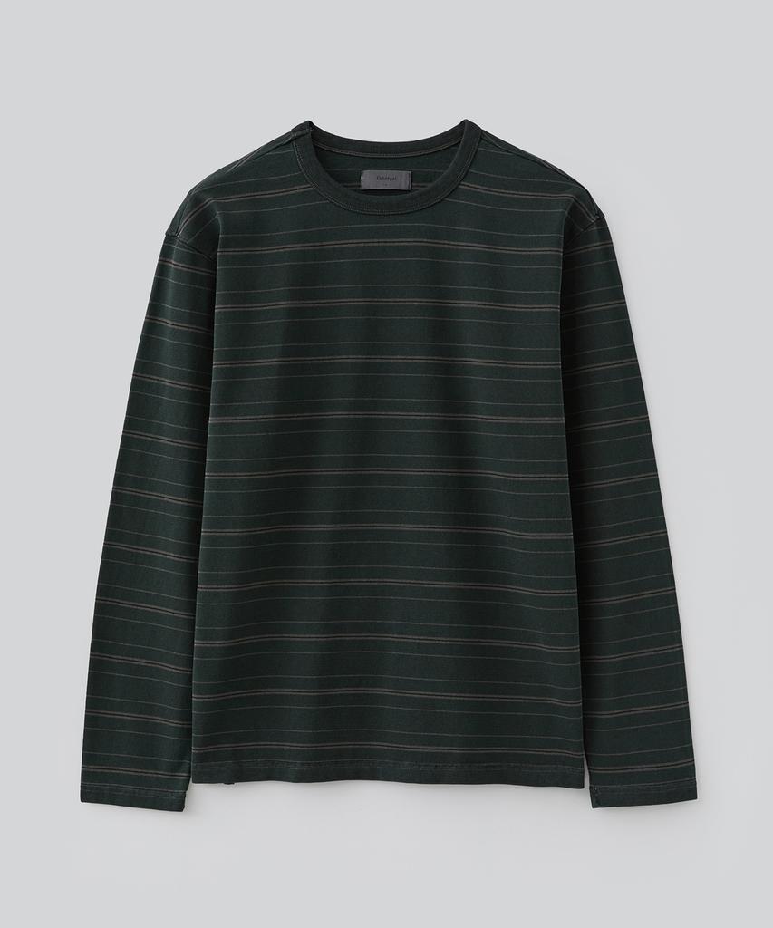 Pabeulega Even Pigdye Striped Long Sleeve (Deep Green)