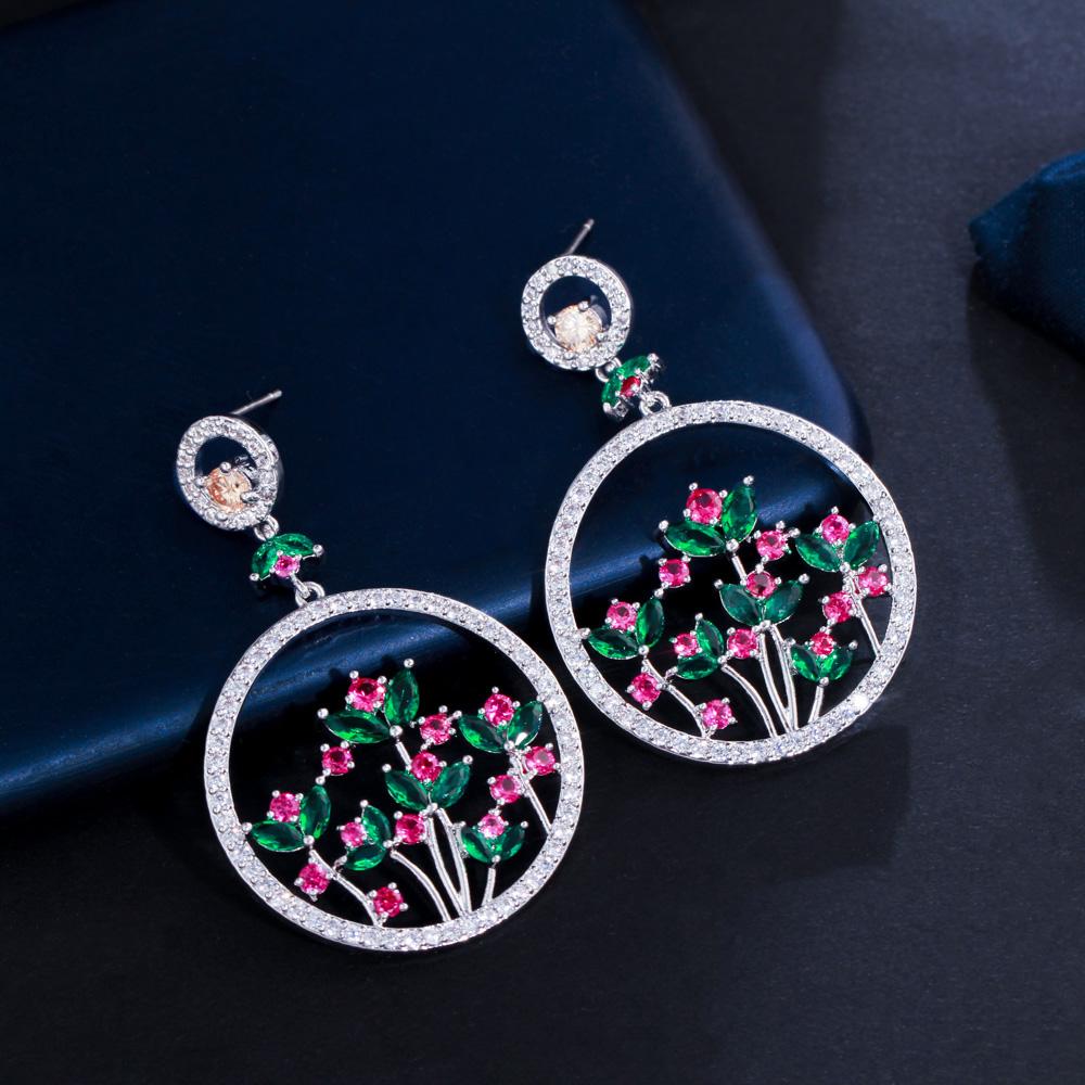 WWJ utsøkt hule kutt blomst anheng drop øredobber