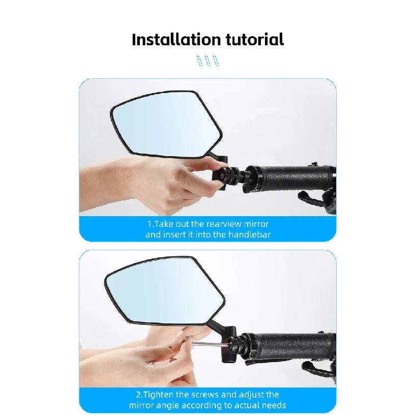 Bicycle Handlebar Mirror 360 ° Adjustable Safety Rearview MTB Road Bicycle Rearview Mirror Summer Outdoor Riding Accessories