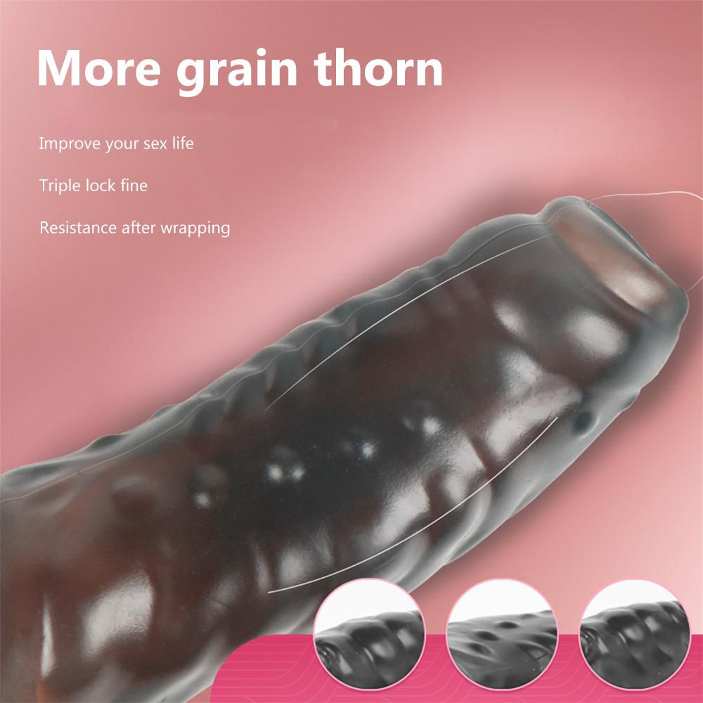 Penis Sleeve Enlargement Extender Male Condom Delay Ejaculation Cock Ring Trainer Enlarger Sex Toys for Men Dick