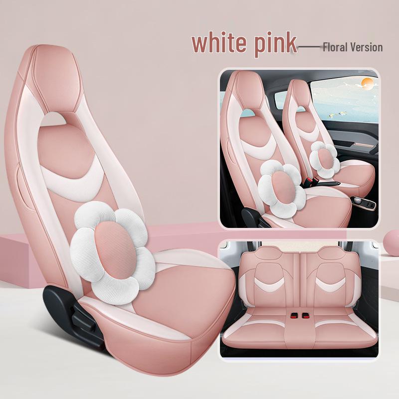 All-Season Chery QQ Ice Cream Car Seat Covers: Full Coverage Waffle Cone Milkshake Design