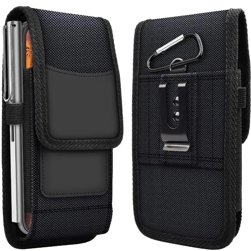Men Mobile Phone Waist Bag Women Small Nylon Cell Phone Holster Storage Waist Fanny Pack Purse with Belt Loop Bum Bag 4 Size