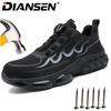 Breathable Work Shoes Steel Toe Boots For Men Anti-Drop Soft Anti-Puncture Work Sneakers Slip Resistant Light Work Shoes