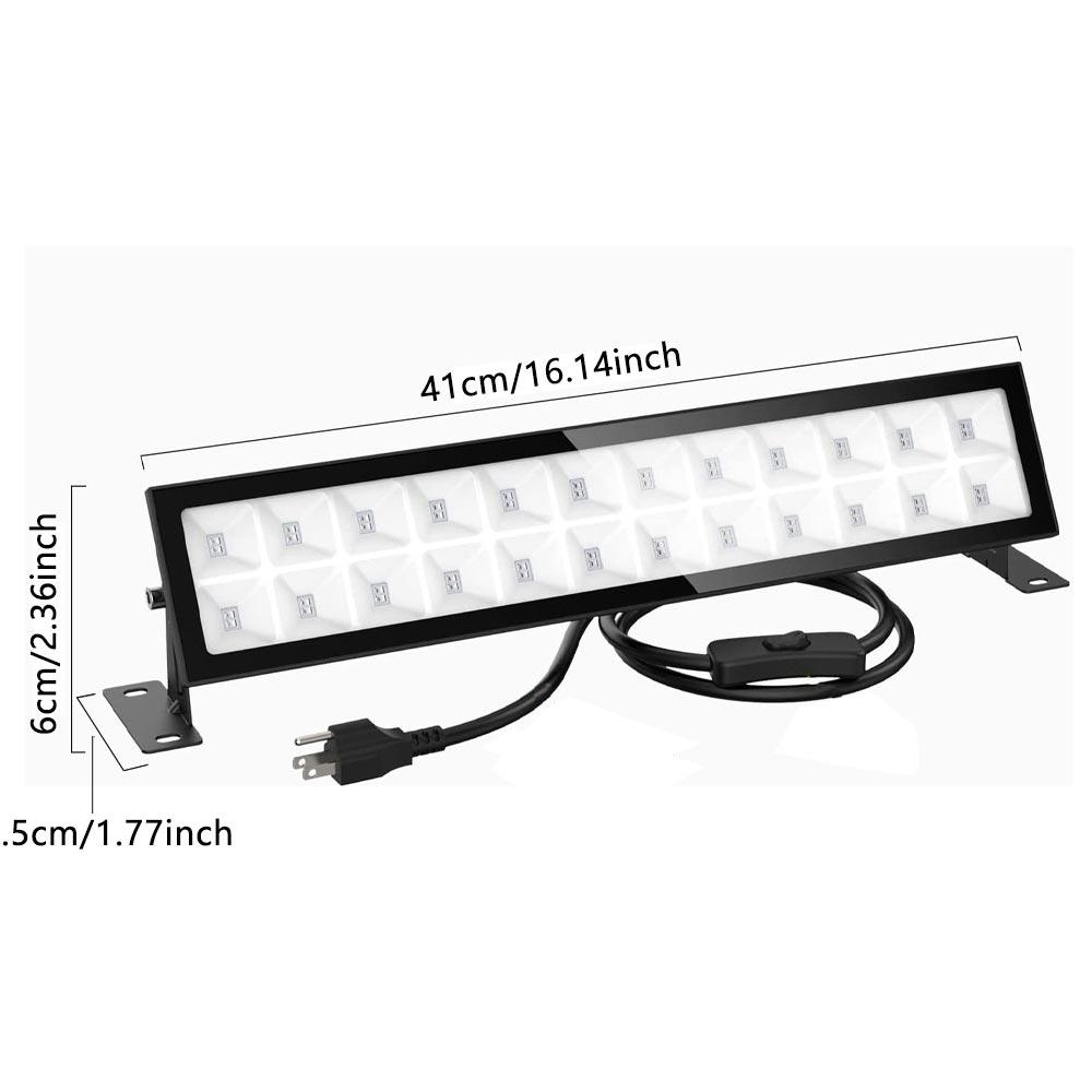 96W/48W/24W Fluorescent Black UV Light Party Bar Glow In Dark Party Supplies for Christmas Blacklit Party Stage Light Xmas Party