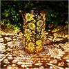 Sunflower Hollow Projection Solar Lantern IP65 Waterproof Outdoor LED Lamp for Garden Patio Yard Pathway Home Decor Lighting