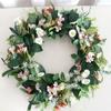 Artificial Flower Wreath Spring Wreath Decoration for Front Door Farmhouses Garden for Wedding Party Home Decoration