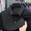 Summer Lapel Collar Short Sleeve T-Shirt Men's Loose Fit Casual Polo Top