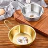 Rice Golden Bowls with Handle Wine Bowl Cooking Basin Seasoning Bowl Noodle Bowl Korean 304 Stainless Steel Rice Wine Bowls