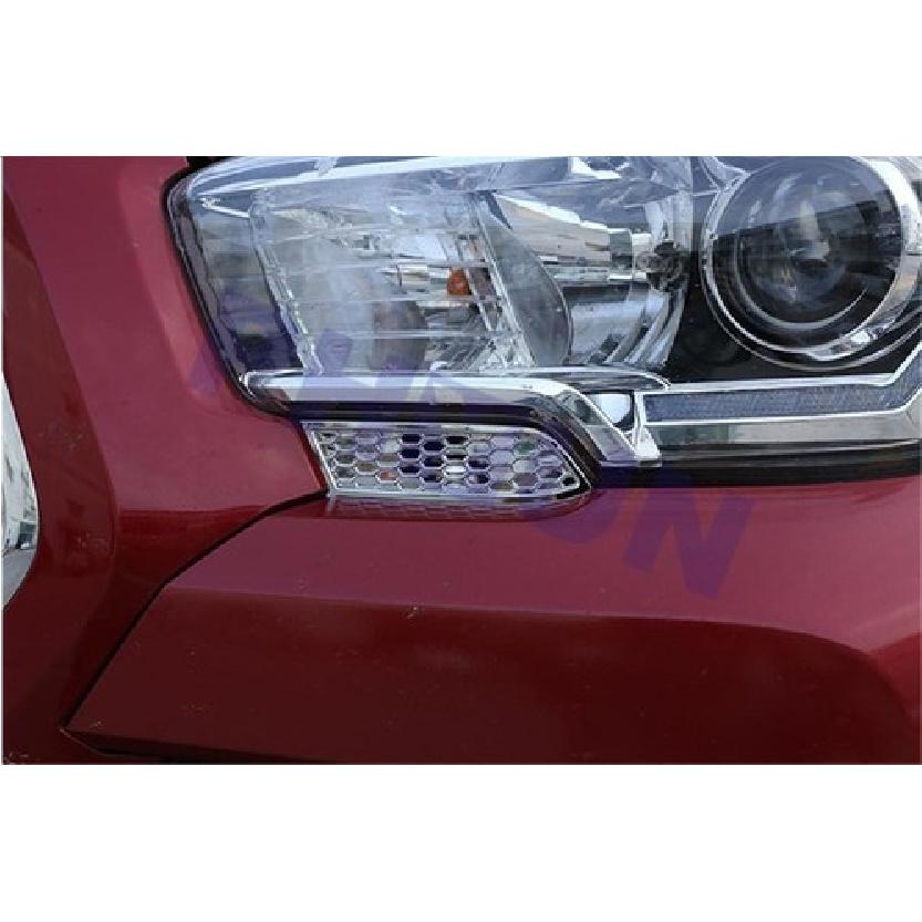 2Pcs Chrome ABS Under Headlamp ert Cover Trim Cap For 2016- Toyota Tacoma