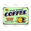 Vintage Coffee Metal Tin Sign Decorative Plate Retro Tea Time Metal Poster Home Bar Cafe Indutrial Decor Old Wall Metal Signs