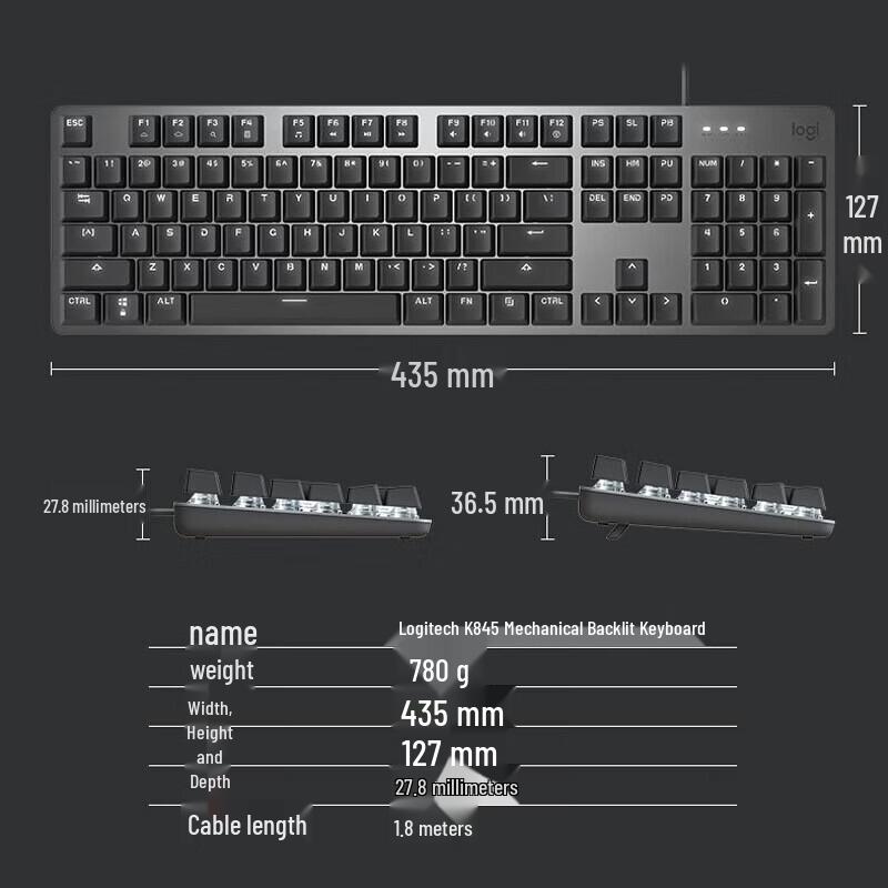 Logitech G K845 Mechanical Keyboard & G102 Mouse Set