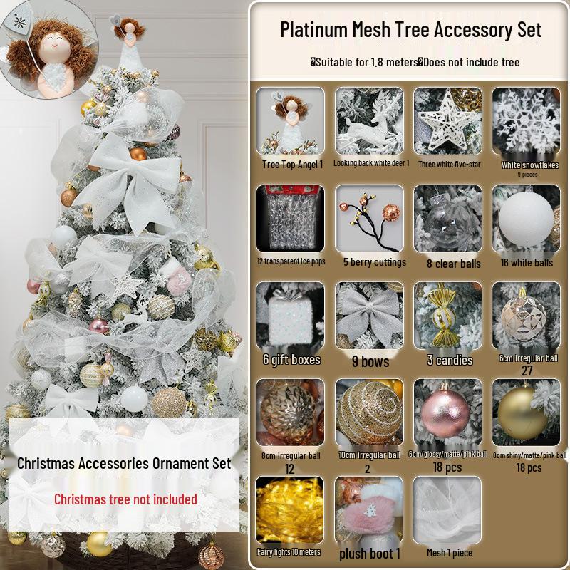 Christmas Tree Ornament Set: Decorations & Accessories Value Pack