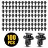 100Pcs Bumper Hood 10mm Clips Fender Push Rivets Retainer Fasteners for Honda US