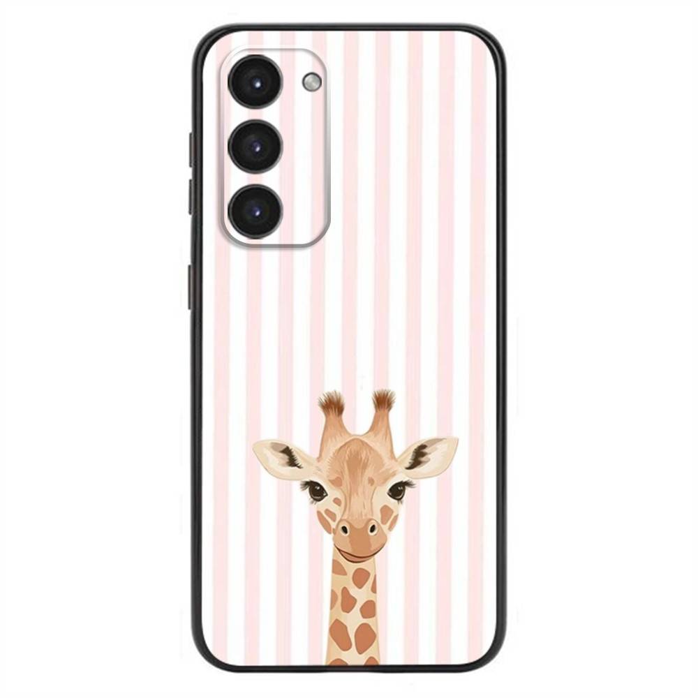 

Phone Case For Samsung Galaxy A20,21s,22,31,32,52,53,72,73,80,91 Striped Background Giraffe Soft Liquid Silicone Black Cover SamsungJ72016