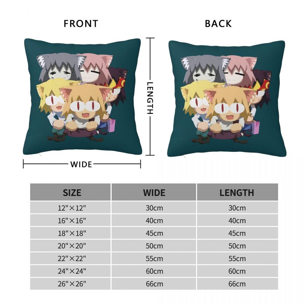 Federa Quadrata Divertente Meme Kawaii Neco Arc Copricuscino Federa per Cuscino Copricuscino da Lancio per Casa Divano Soggiorno