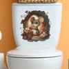 Valentine's Day Flowers Cute Little Mice Bathroom Toilet and Home Beautification Stickers