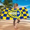Leeds Wappen Design Bedrucktes Mikrofaser Strandtuch, Weich und Saugfähig, Schnelltrocknend, Ideal für Sommerreisen, Strand-Essential, Schwimmbad