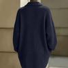 Women's Casual Single-Breasted Cardigan Sweater with Sleeves and Lapel Collar