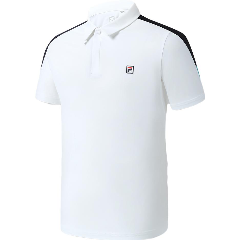 

FILA Basic Simple Striped Short Sleeve Polo Shirt Men Polo Shirts Jade-White A11M323103FWT L