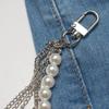 Double Layer Butterfly Pendant Pearl Alloy Pants Chain for Hip Hop Dancers Punk Girl Boy Harajuku Jeans Side Chain Bags Chain